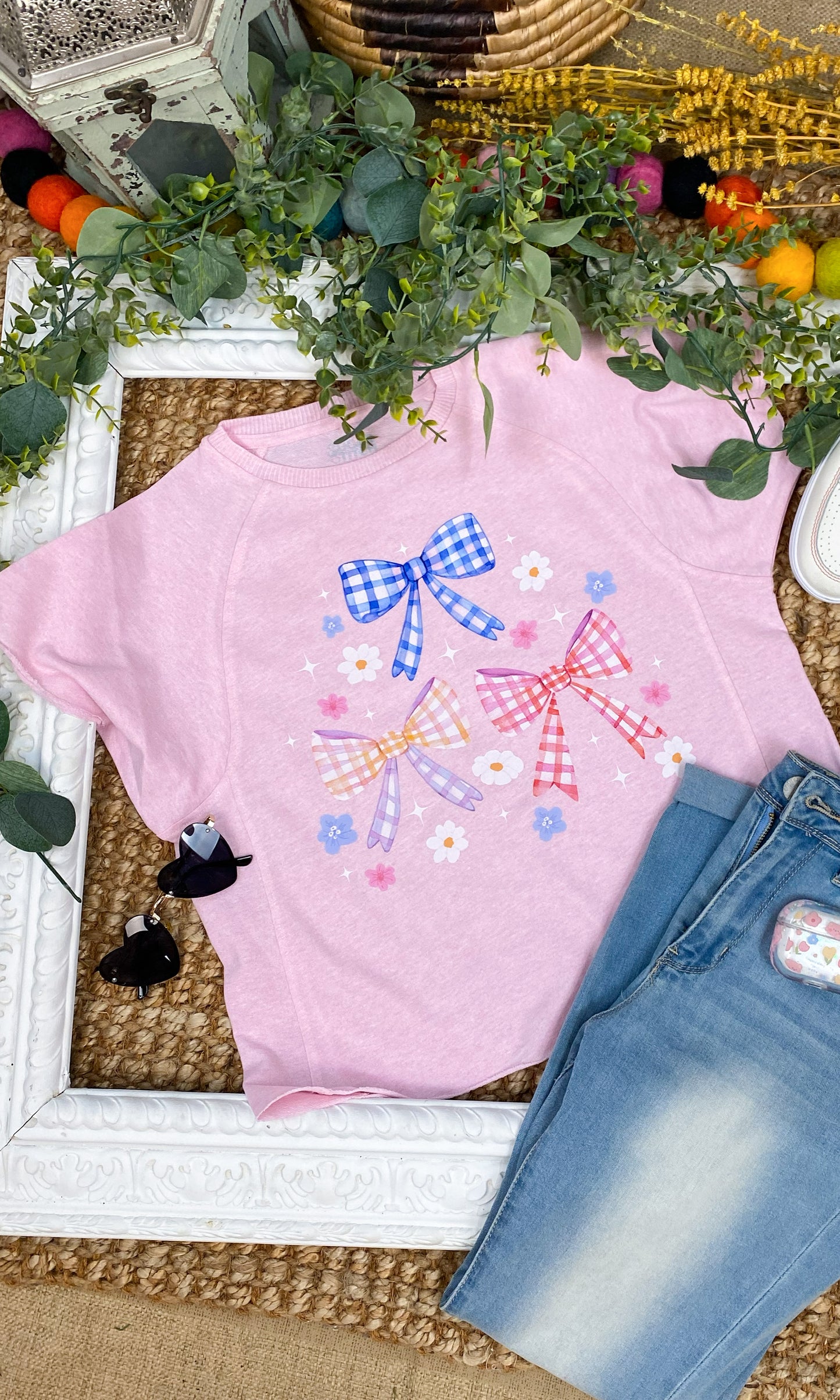 Plaid Spring Bow Edgy Shirt