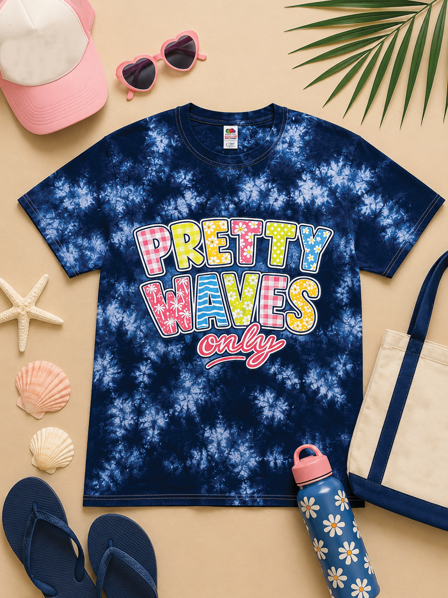 Pretty Waves Only Pigment Dye Graphic T-Shirt