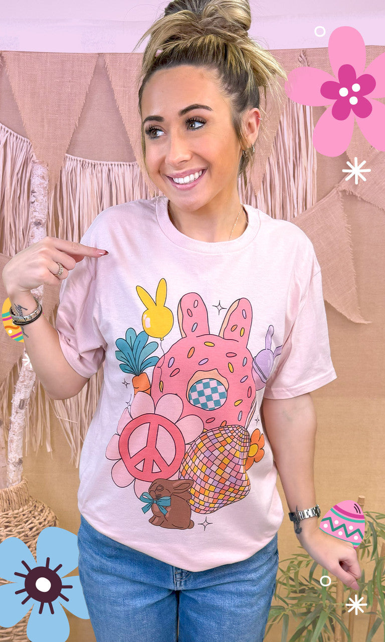 Retro Easter Vibes Graphic T-Shirt