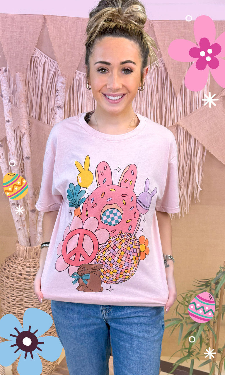 Retro Easter Vibes Graphic T-Shirt