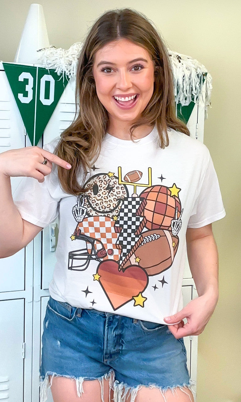 Retro Football Vibes Graphic Shirt