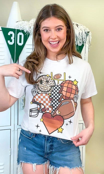 Retro Football Vibes Graphic Shirt