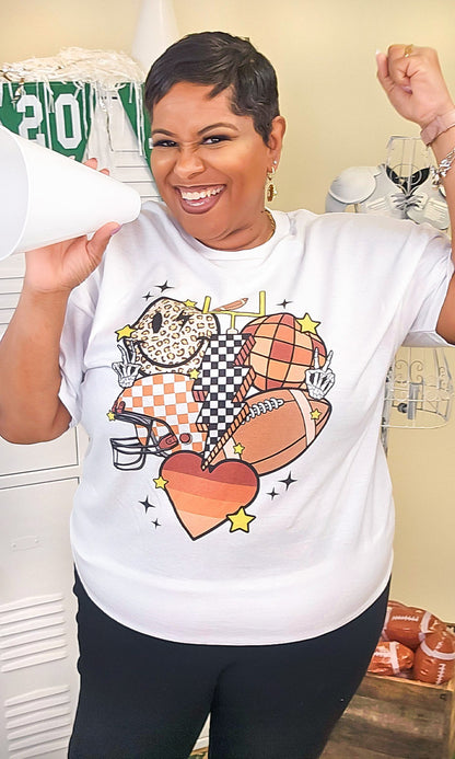 Retro Football Vibes Graphic Shirt