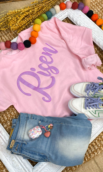 Risen Glitter Puff Graphic Sweatshirt