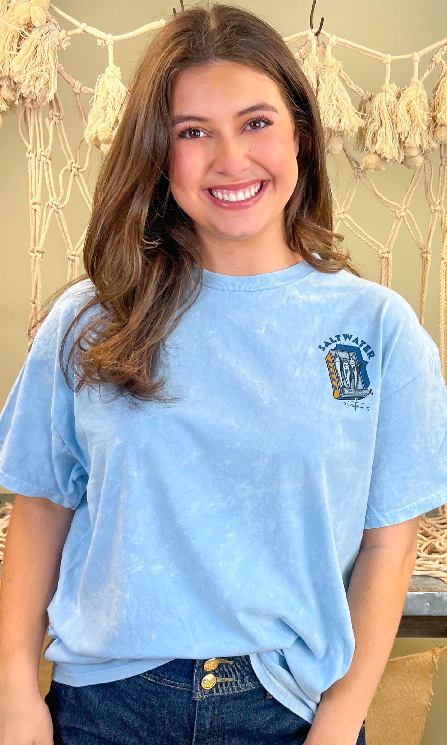 Saltwater Sisters Mineral Washed Graphic Shirt