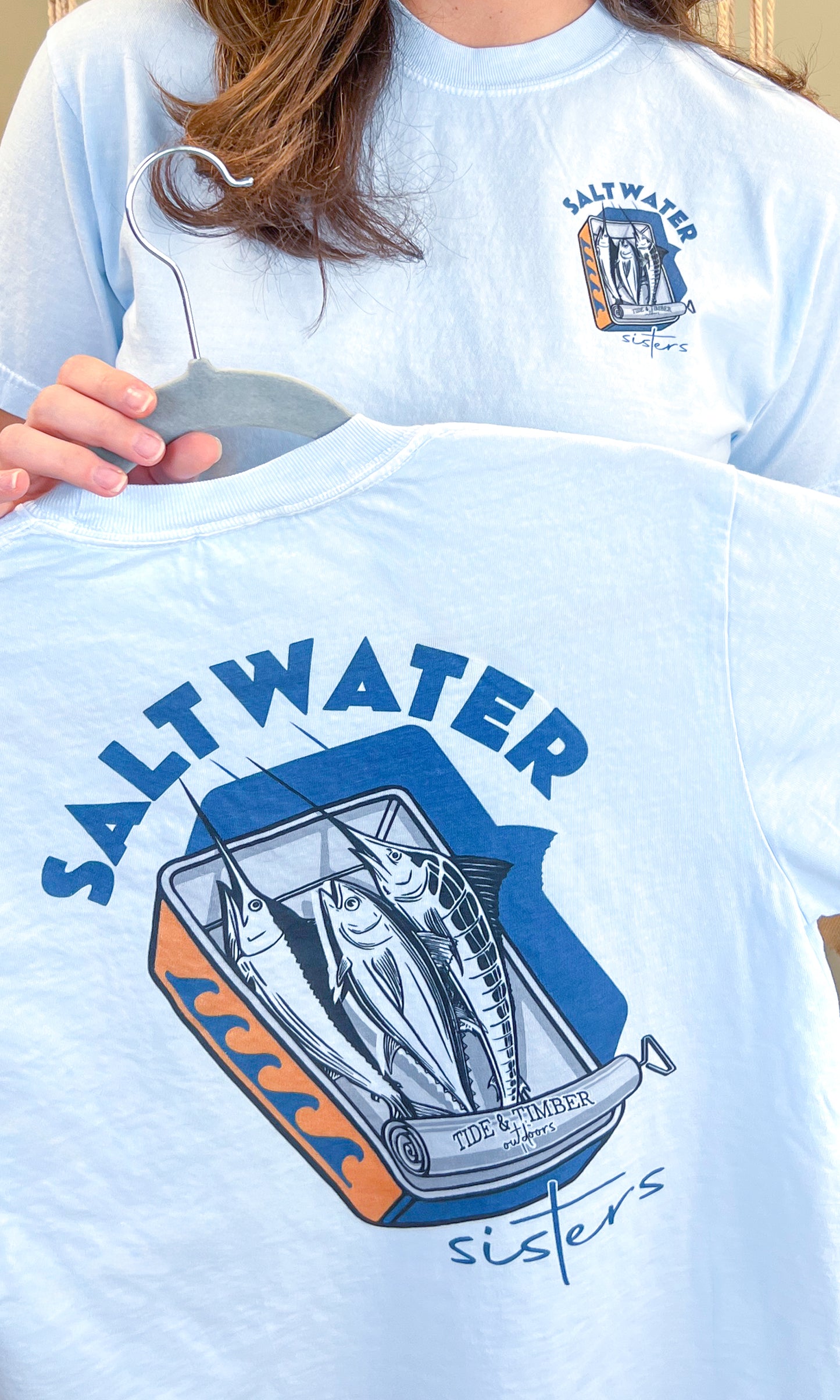 Saltwater Sisters Comfort Color Graphic T-Shirt