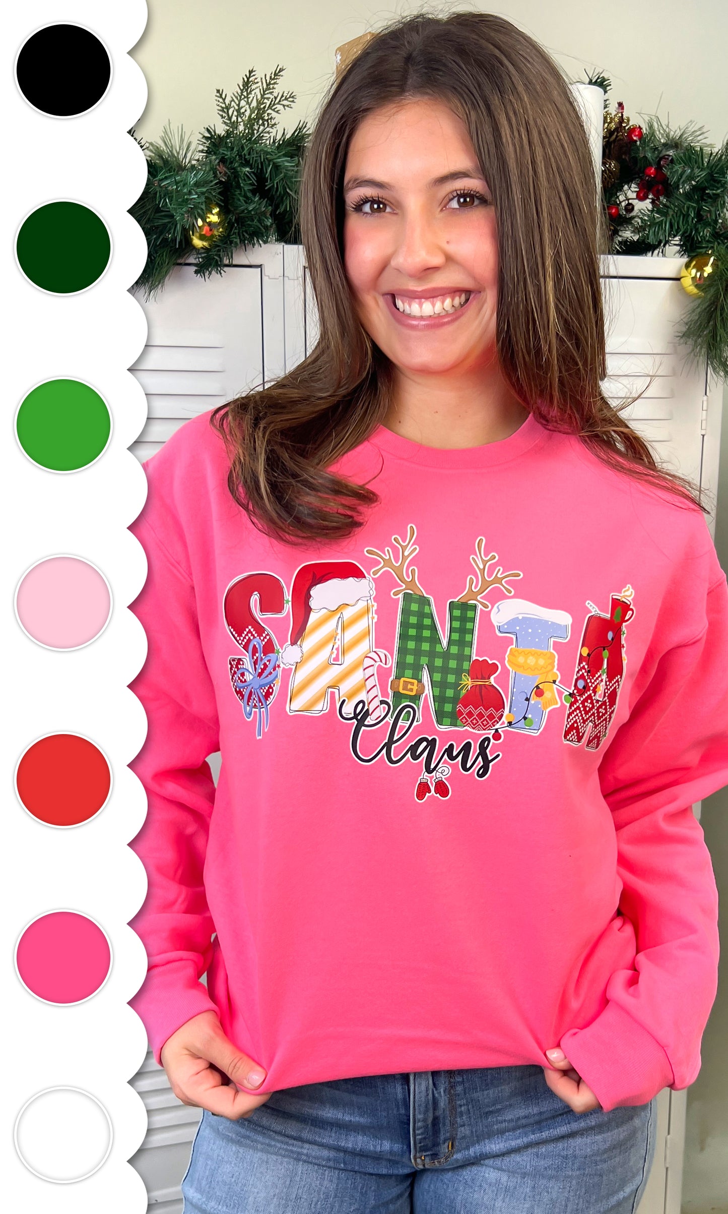 Santa Doodle Graphic Sweatshirt