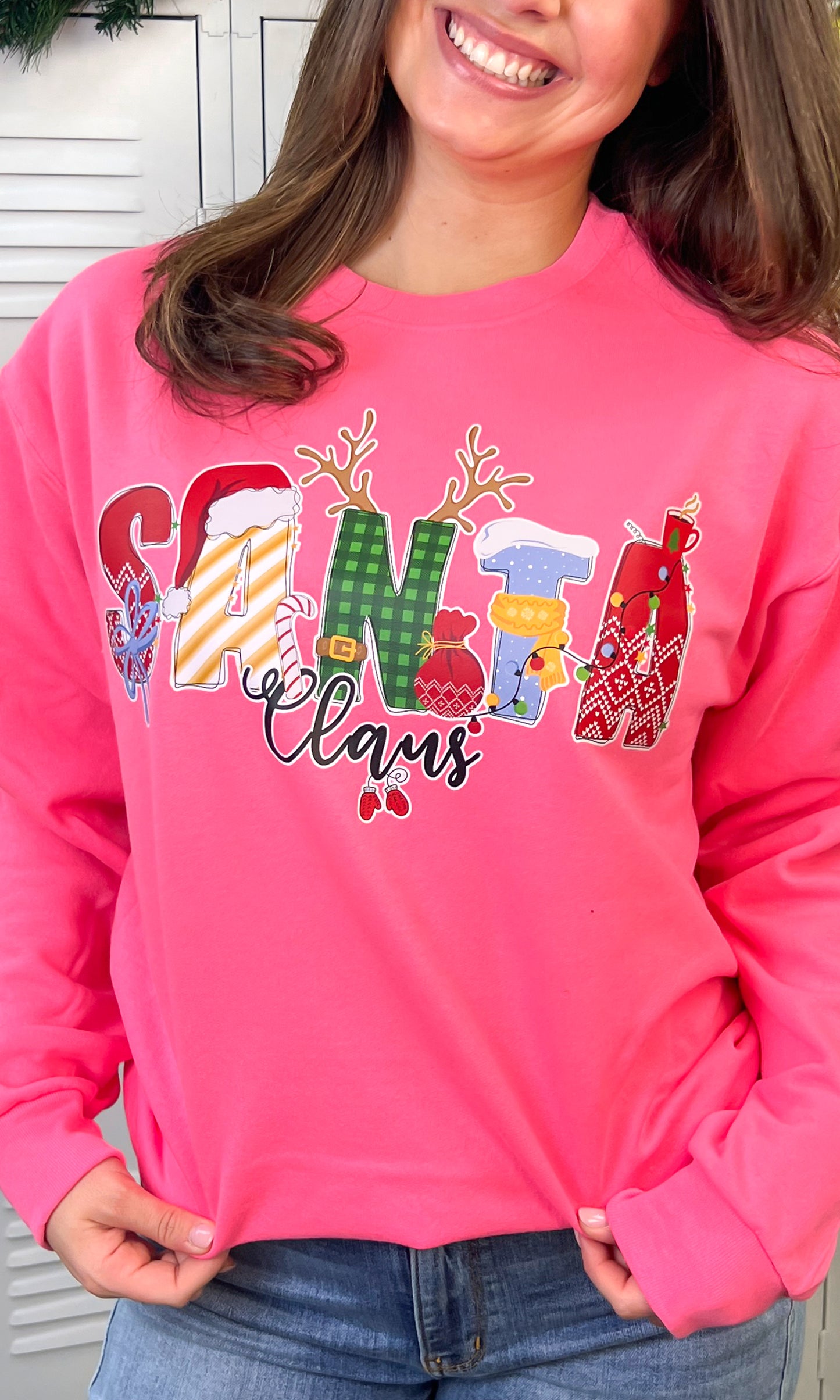 Santa Doodle Graphic Sweatshirt