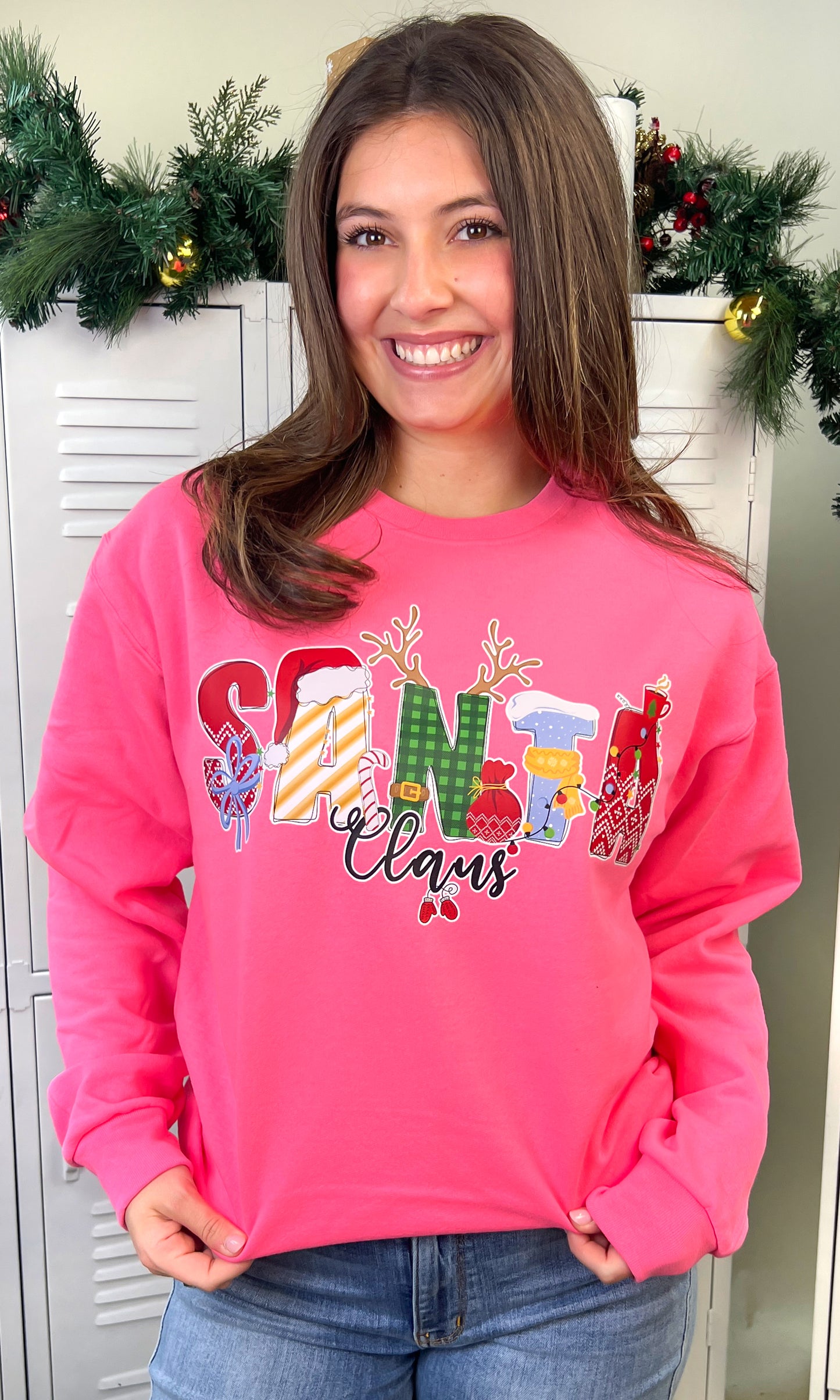 Santa Doodle Graphic Sweatshirt