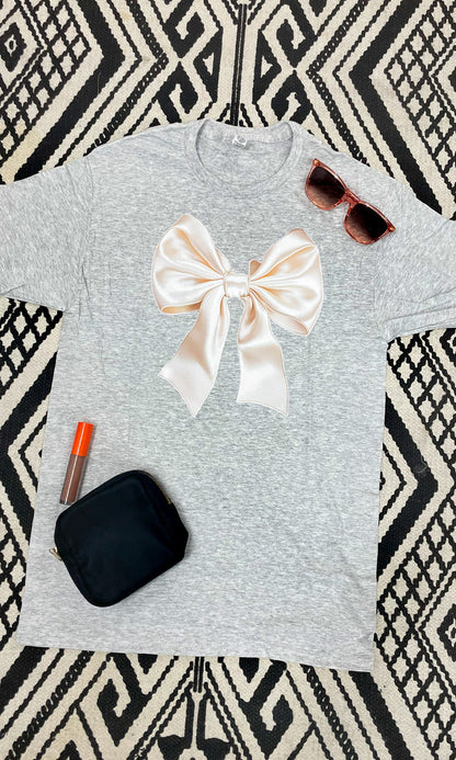 Satin Bow Graphic T-Shirt