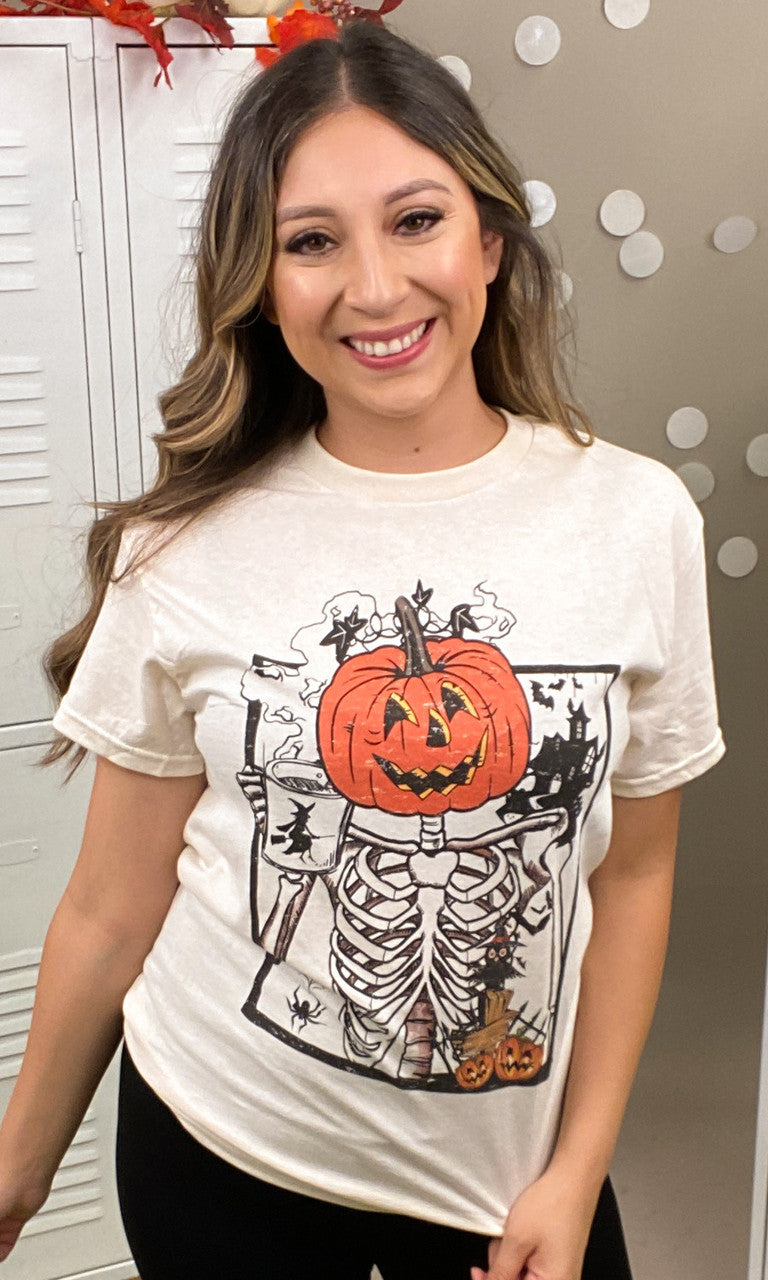Scary Skeleton Graphic T-Shirt