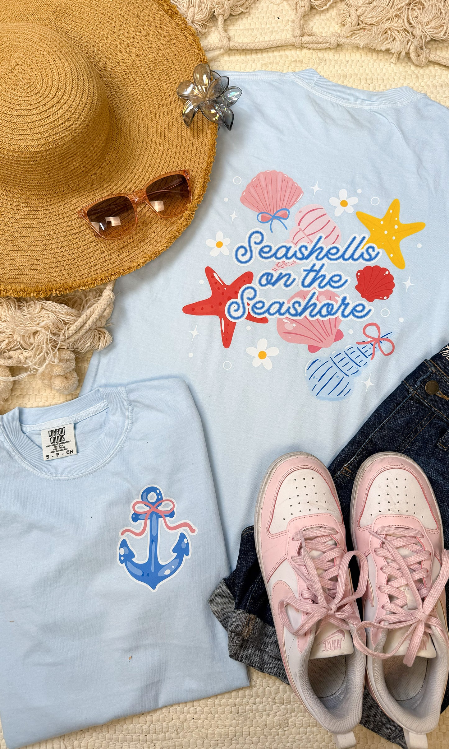 Seashells on the Seashore Comfort Color Graphic T-Shirt