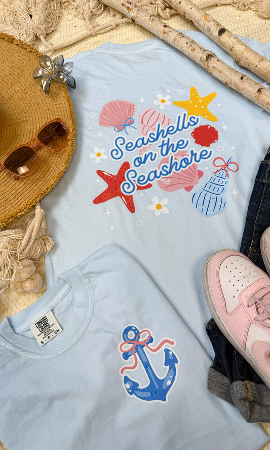 Seashells on the Seashore Comfort Color Graphic T-Shirt