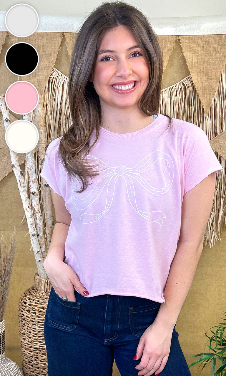Simple Bow Graphic Edgy T-Shirt