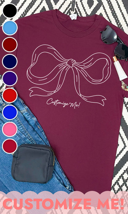 Simple Bow Graphic T-Shirt Custom