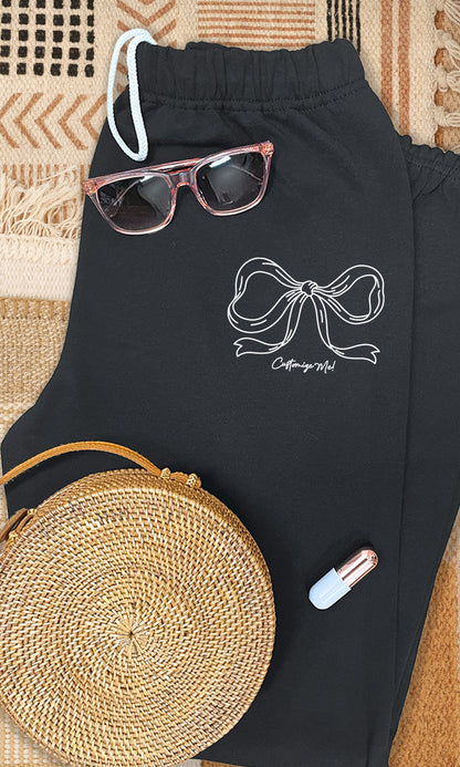 Simple Bow Graphic Sweatpants Custom