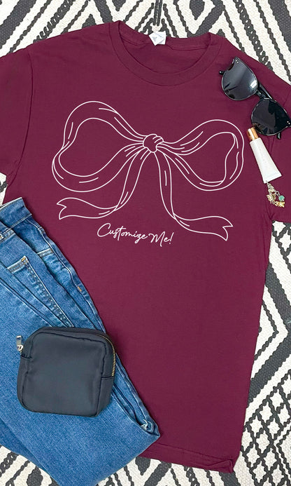 Simple Bow Graphic T-Shirt Custom