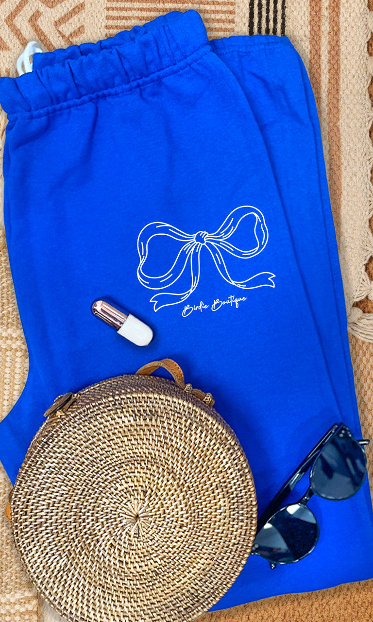 Simple Bow Graphic Sweatpants Custom