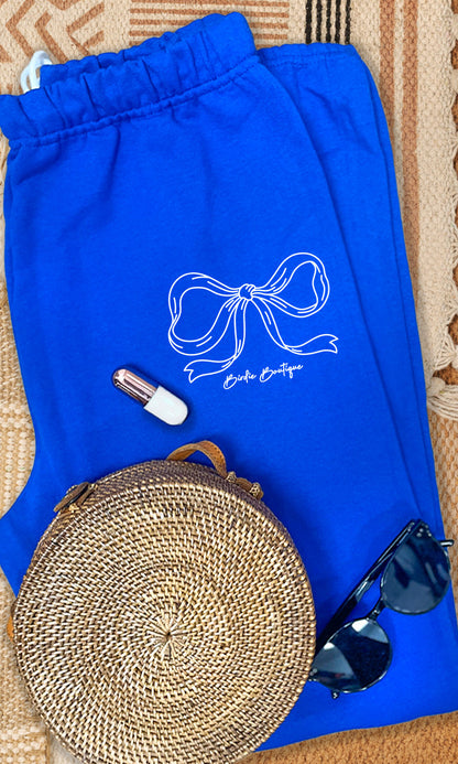 Simple Bow Graphic Sweatpants Custom