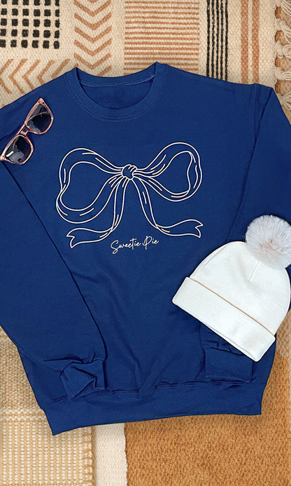 Simple Bow Graphic Sweatshirt Custom