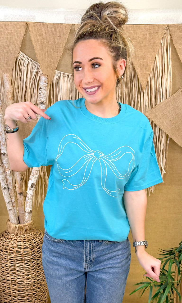 Simple Bow Graphic T-Shirt