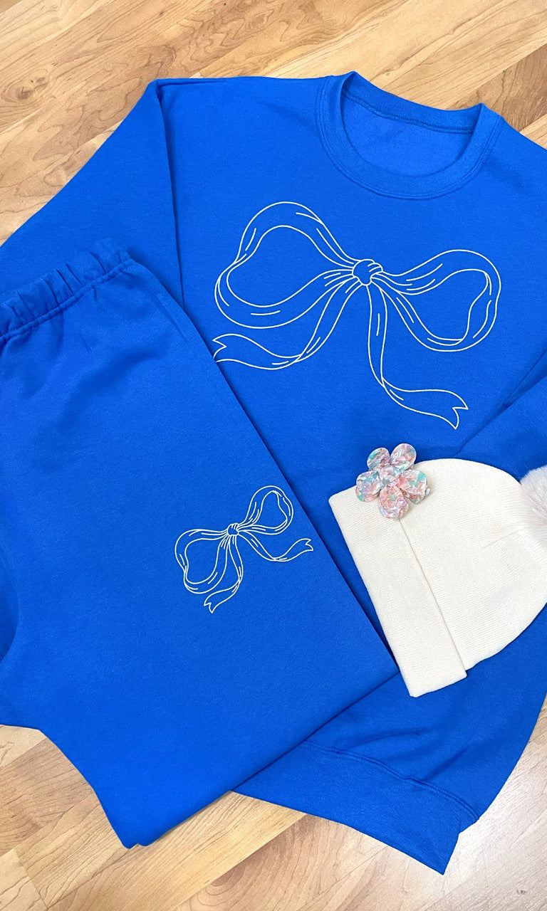 Simple Bow Graphic Sweatpants