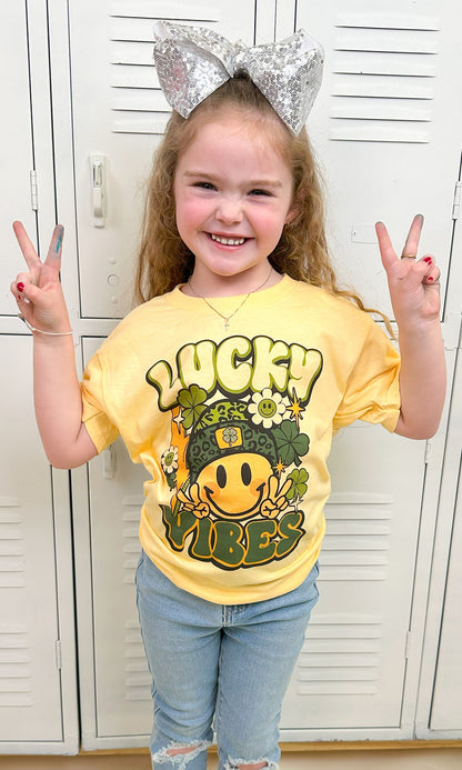 Smiley Lucky Vibes Youth Graphic T-Shirt