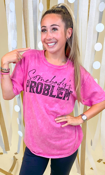 Somebody's Problem Mineral Washed Graphic Shirt