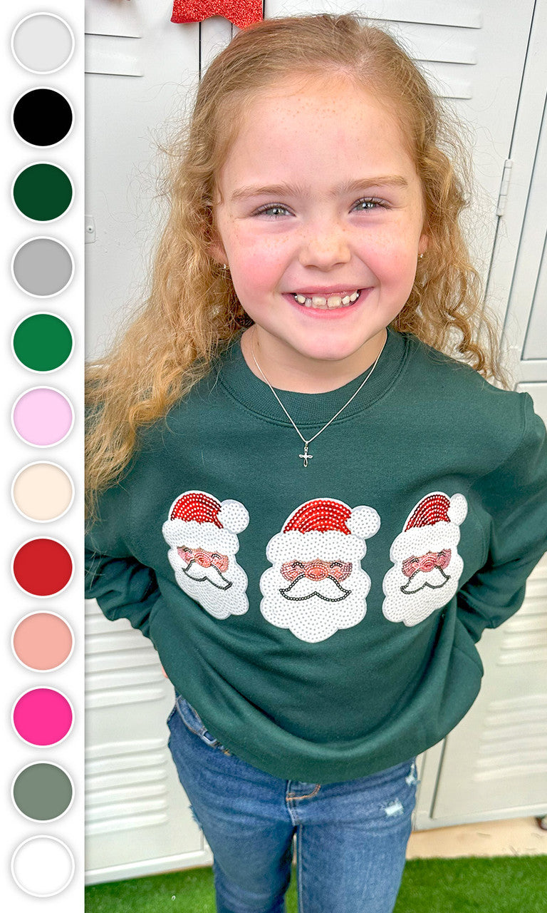 Sparkle Santa Youth Sweatshirt