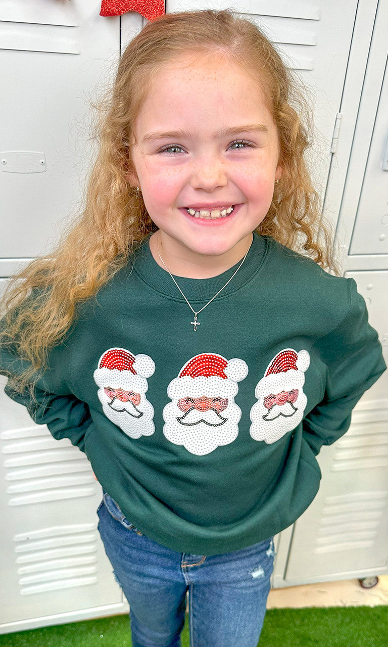 Sparkle Santa Youth Sweatshirt