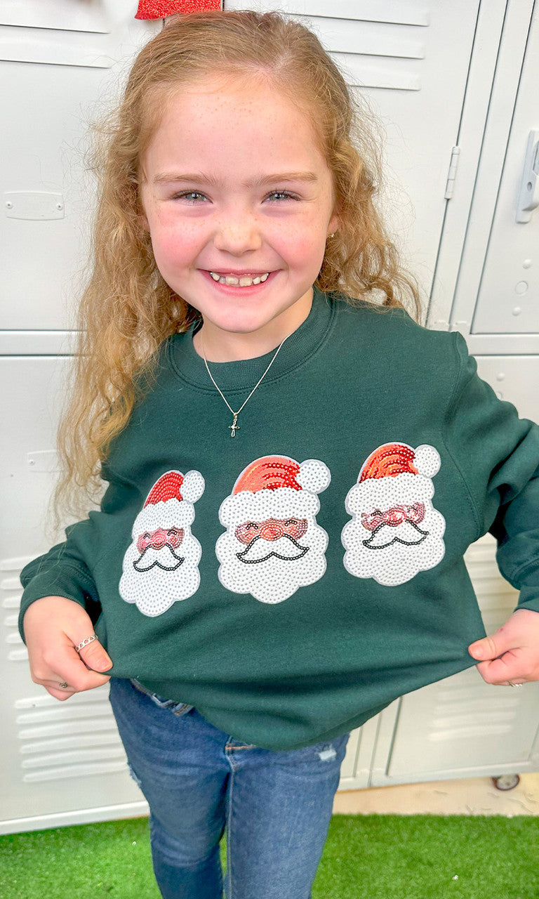 Sparkle Santa Youth Sweatshirt