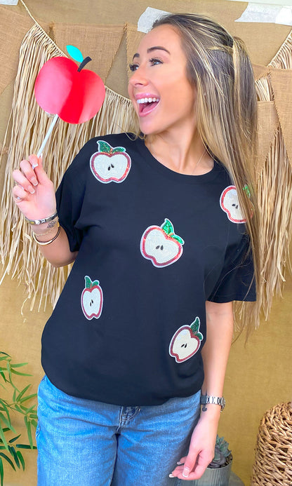Sparkle Sequin Fruit Graphic T-Shirt