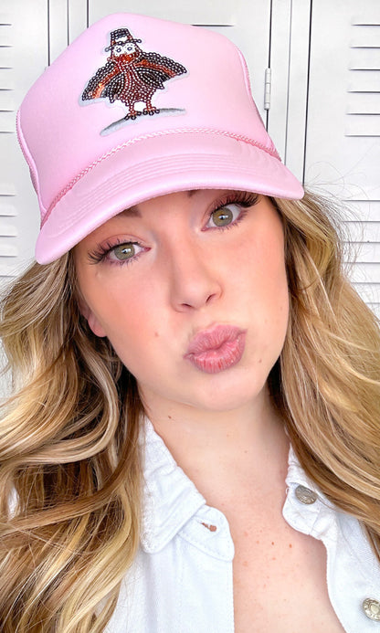 Sparkle Turkey Sequin Trucker Hat