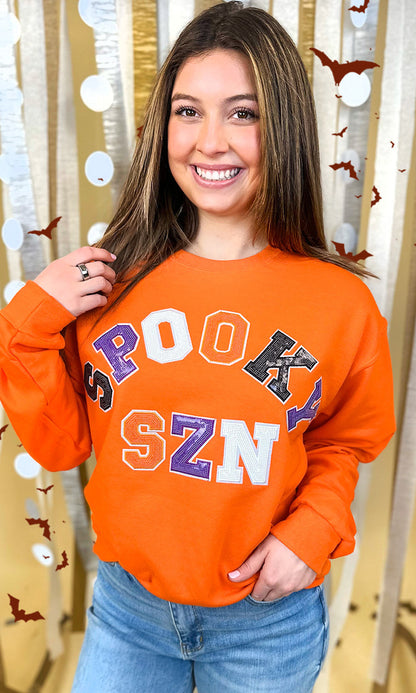 Spooky Season Sequin Graphic Sweatshirt