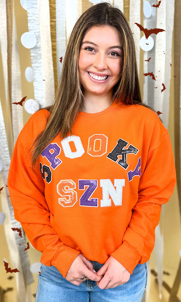 Spooky Season Sequin Graphic Sweatshirt