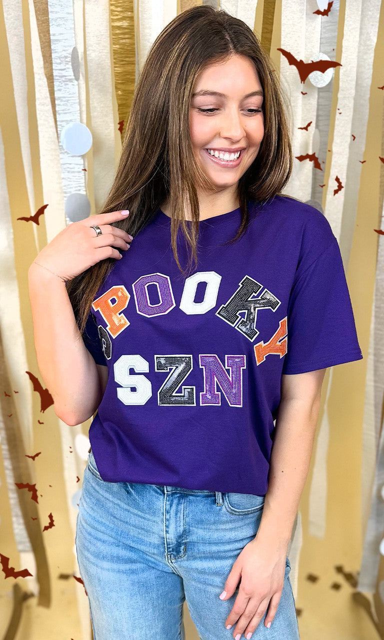 Spooky Season Sequin Graphic T-Shirt