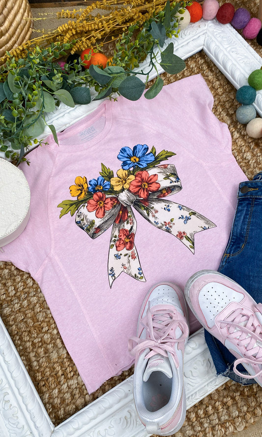 Spring Bow Graphic Edgy Shirt