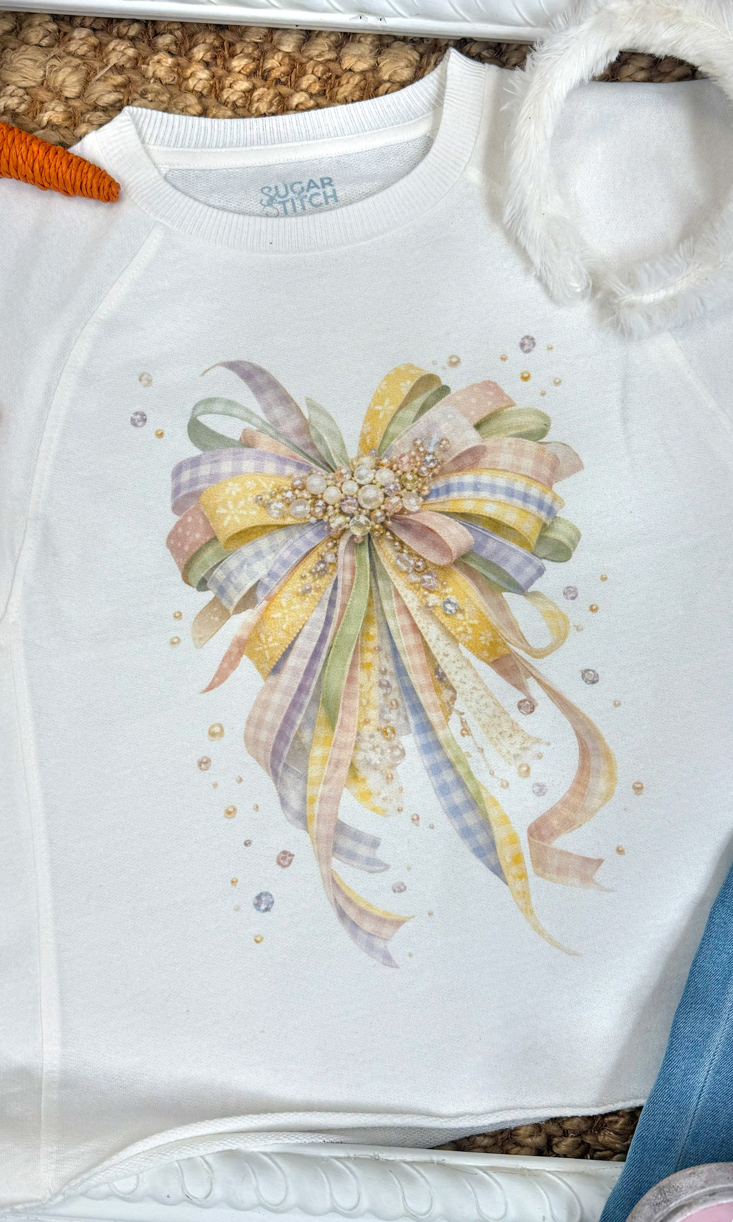 Spring Ribbon Bow Edgy Graphic Shirt