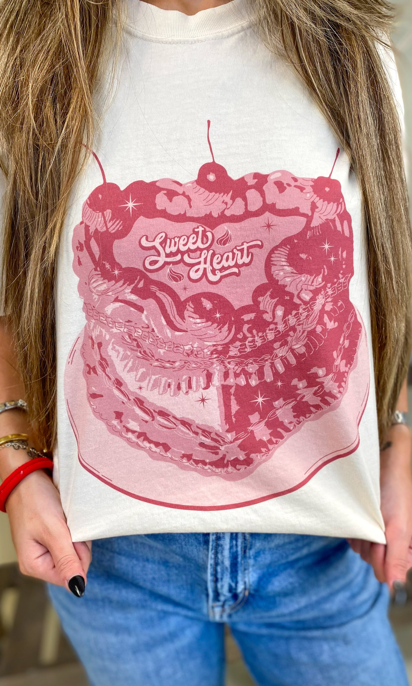 Sweetheart Cake Graphic Comfort Color T-Shirt