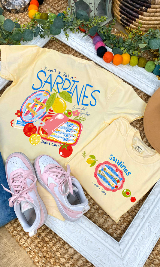 Sweet & Salty Sardines Comfort Color Graphic T-Shirt