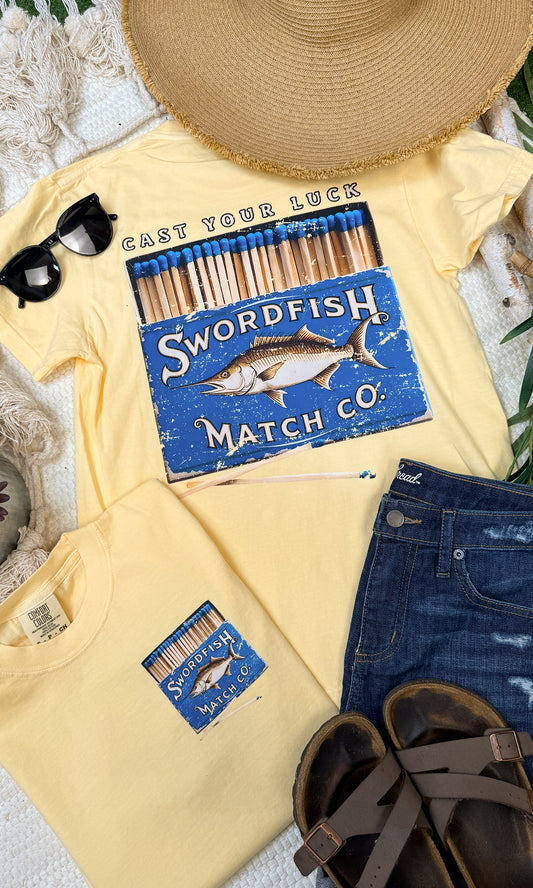 Swordfish Match Co. Comfort Color Graphic T-Shirt