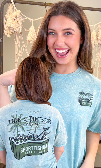 Tabs & Tails Mineral Washed Graphic Shirt