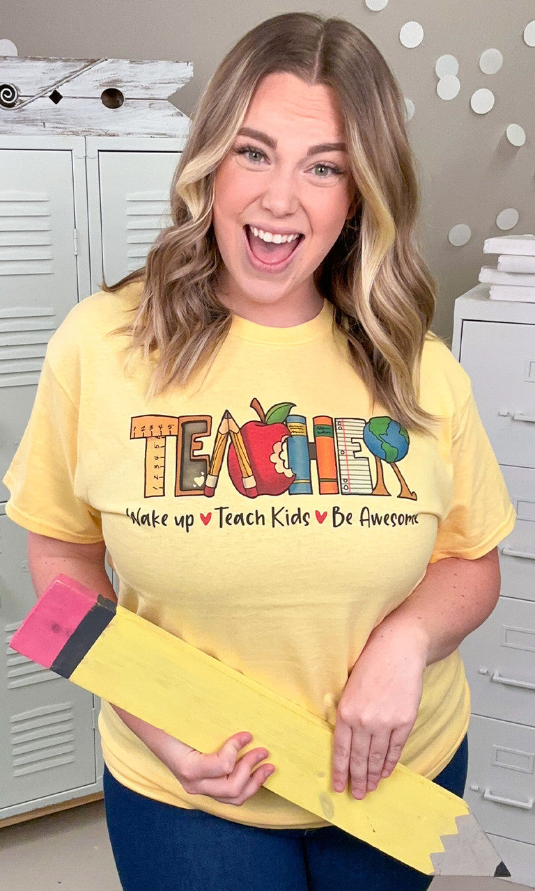 Teach Kids Be Awesome Graphic T-Shirt