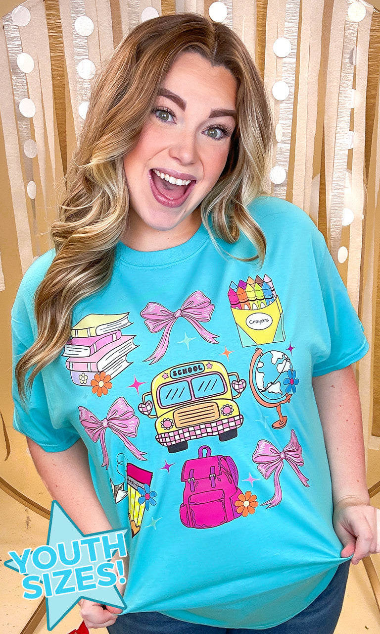 Teacher Things Bow and Bus T-Shirt