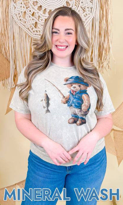 Teddy Bear Fisherman Graphic