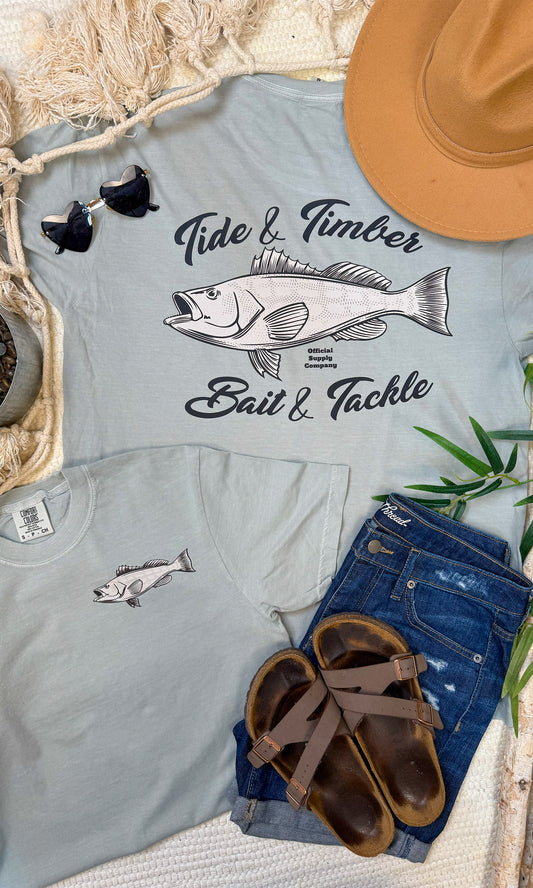 Tide & Timber Bait & Tackle Comfort Color Graphic T-Shirt