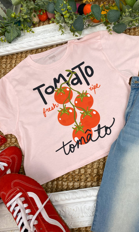 Tomato Tomato Graphic Crop Top Shirt