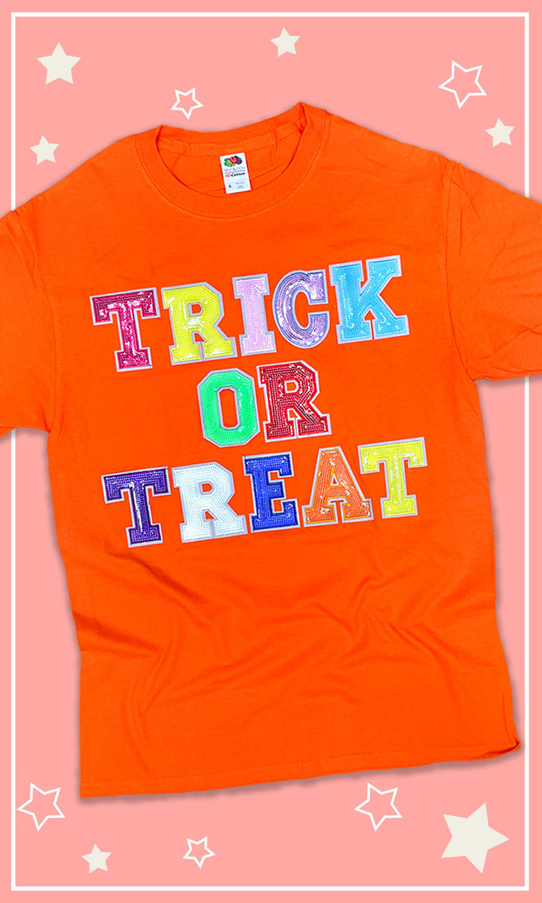 Trick or Treat Sequin Graphic T-Shirt