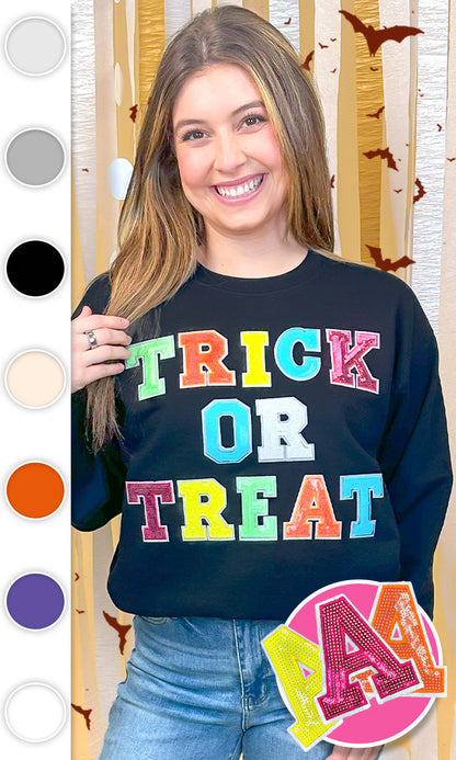 Trick or Treat Sequin Graphic Sweatshirt