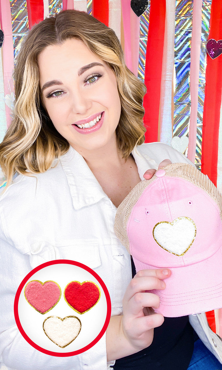 Big Heart Chenille Hat